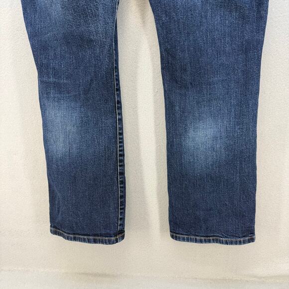Lauren Jeans Co Women's Jeans 14P Dark Blue Logo Pocket Classic Straight - Picture 5 of 13